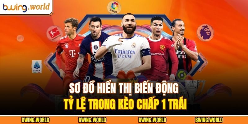 Sơ đồ hiển thị biến động tỷ lệ trong kèo chấp 1 trái